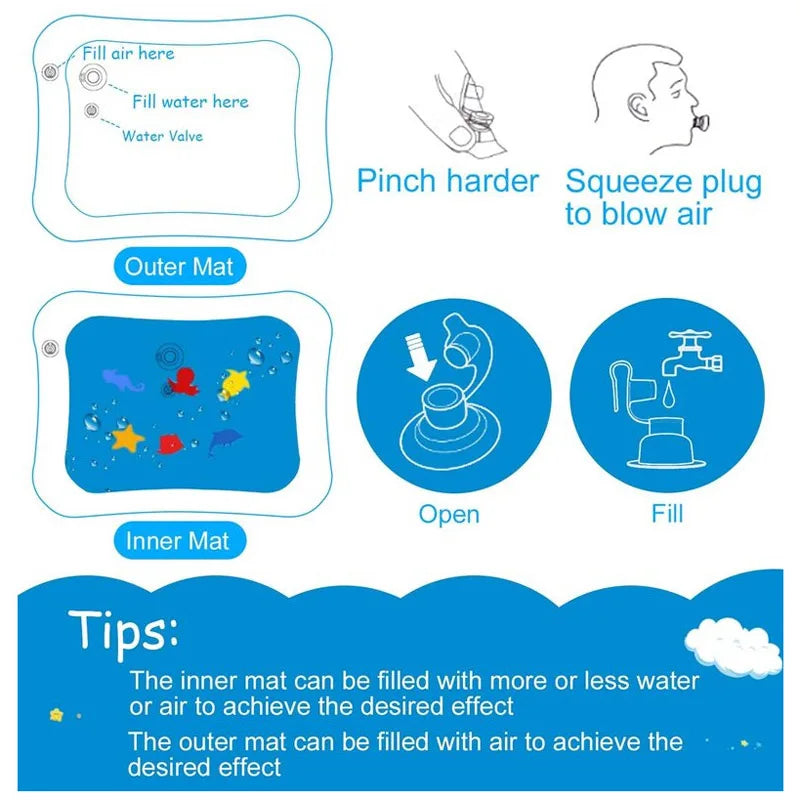 Tapis d’eau d’éveil pour bébé