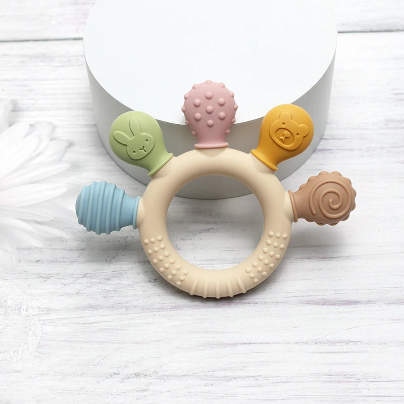 Anneau de dentition en silicone pour bébé