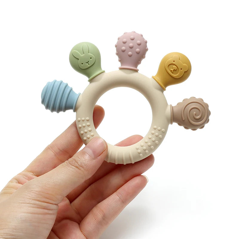 Anneau de dentition en silicone pour bébé