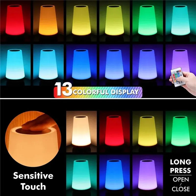 Veilleuse LED RGB rechargeable 13 couleurs