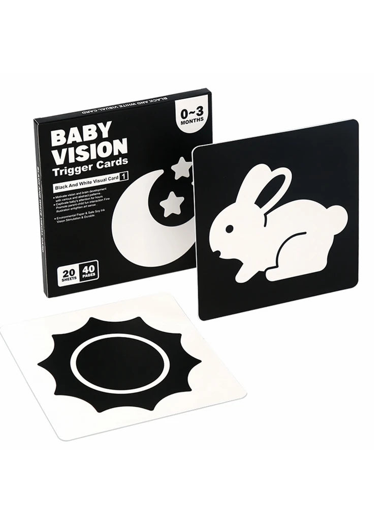 Cartes d’éveil Montessori à contraste élevé pour bébé