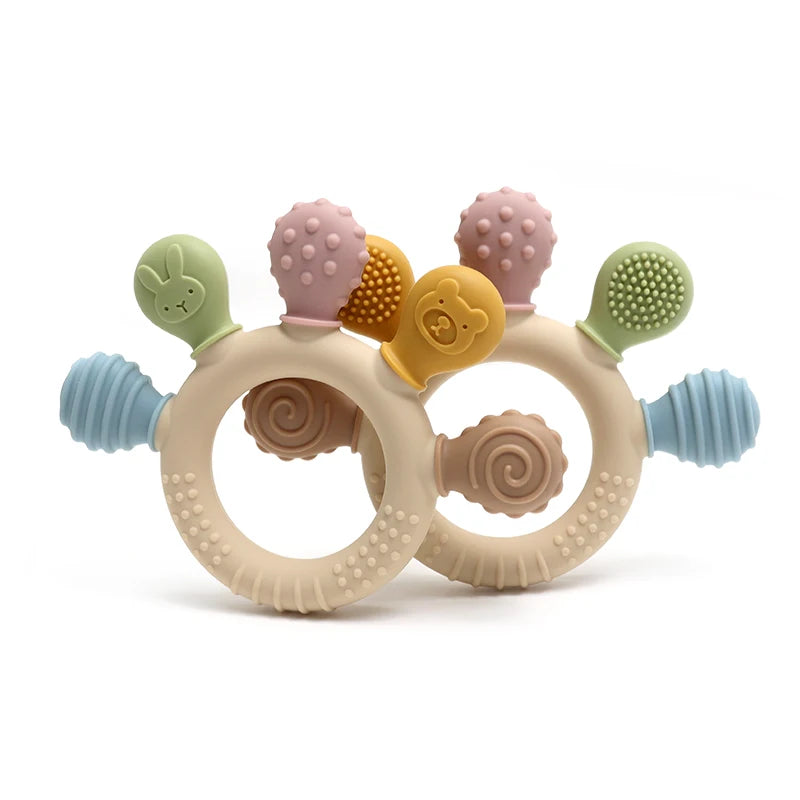 Anneau de dentition en silicone pour bébé
