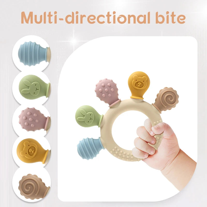 Anneau de dentition en silicone pour bébé