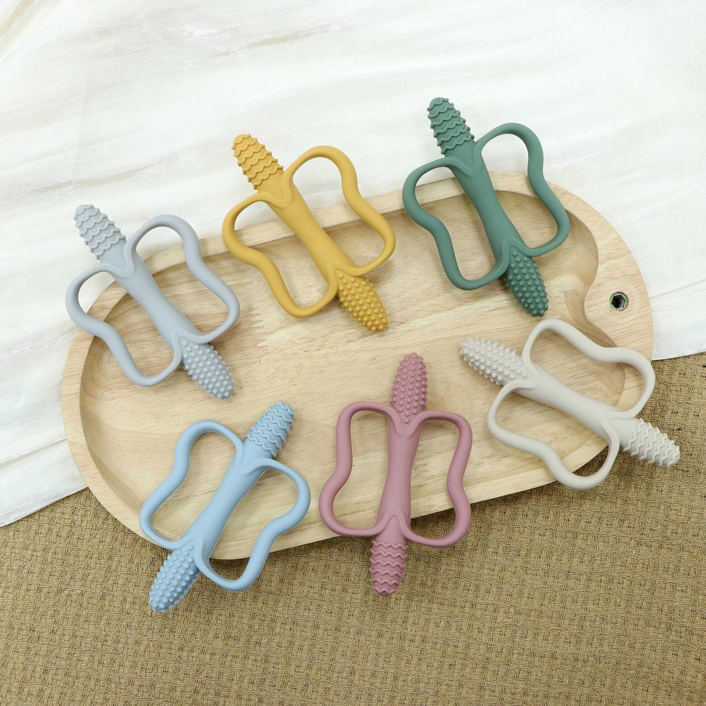 Anneau de dentition ergonomique en silicone