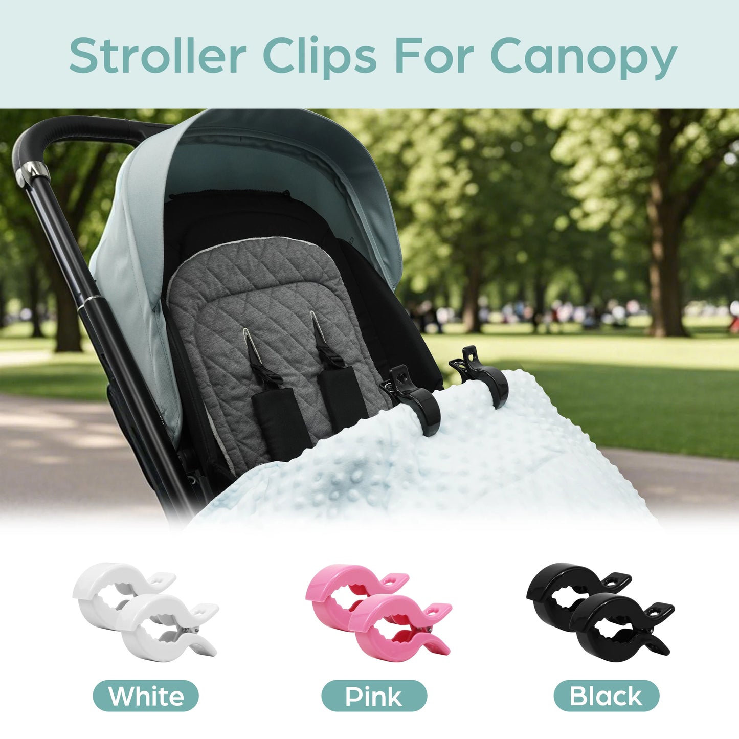Clips universels pour poussette Lot de 4
