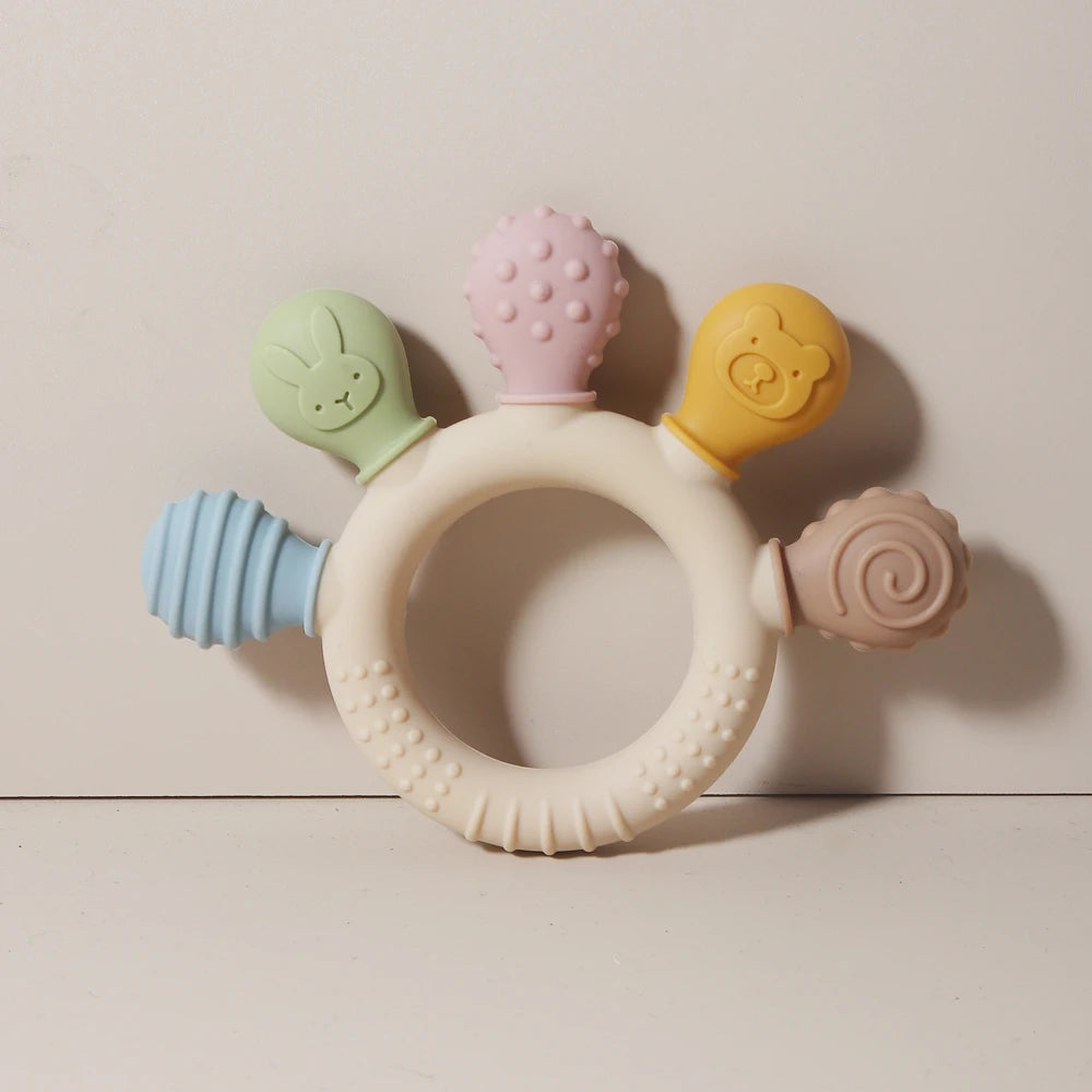 Anneau de dentition en silicone pour bébé