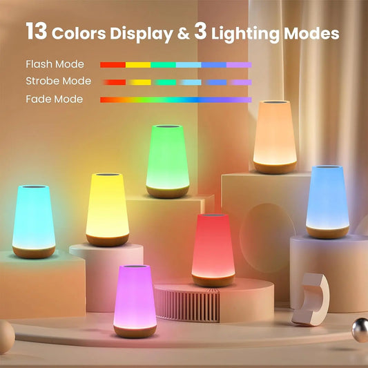 Veilleuse LED RGB rechargeable 13 couleurs